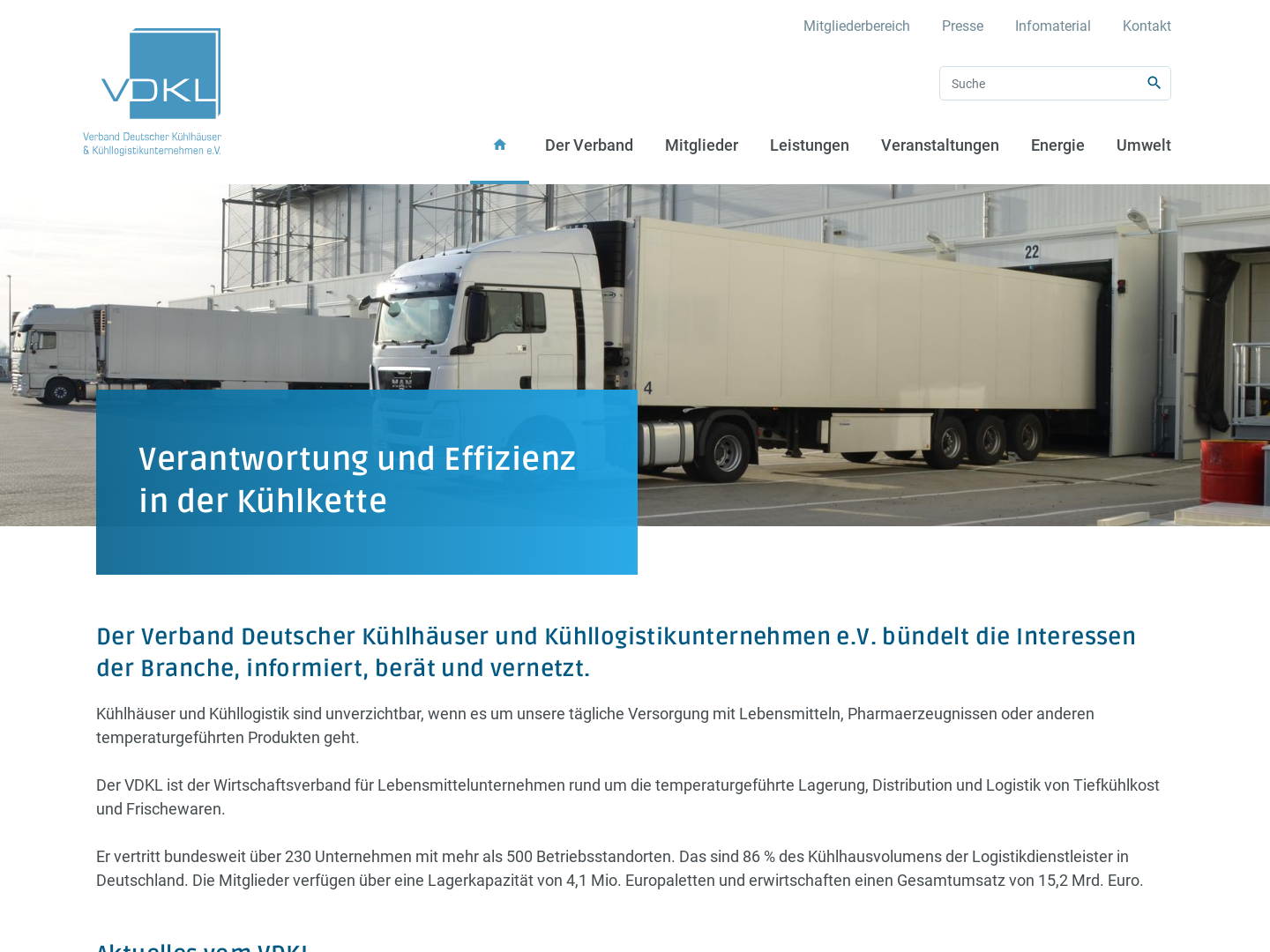 VDKL - Verband Deutscher Kühlhäuser und Kühllogistikunternehmen e.V.