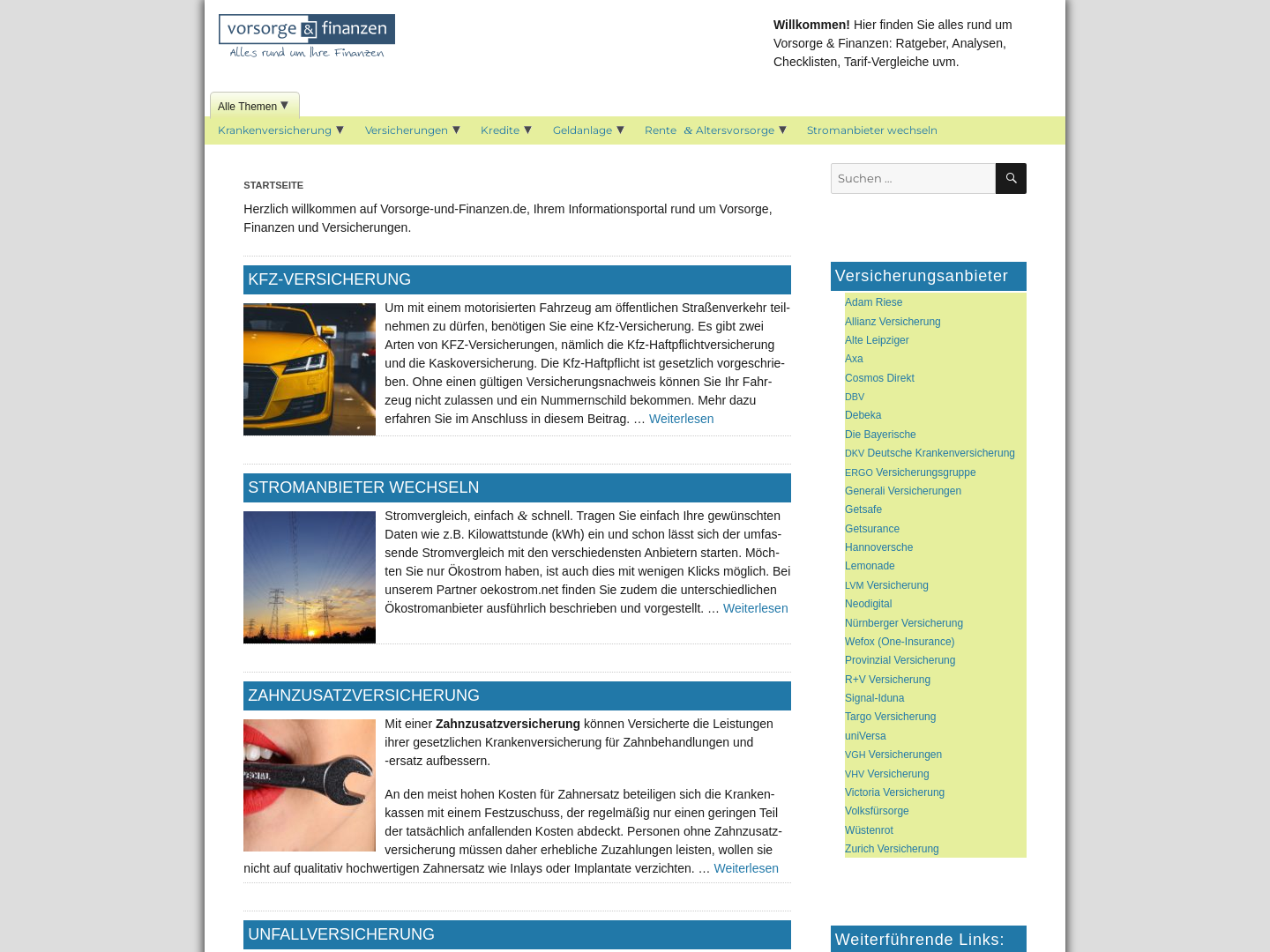 Vorsorge & Finanzen