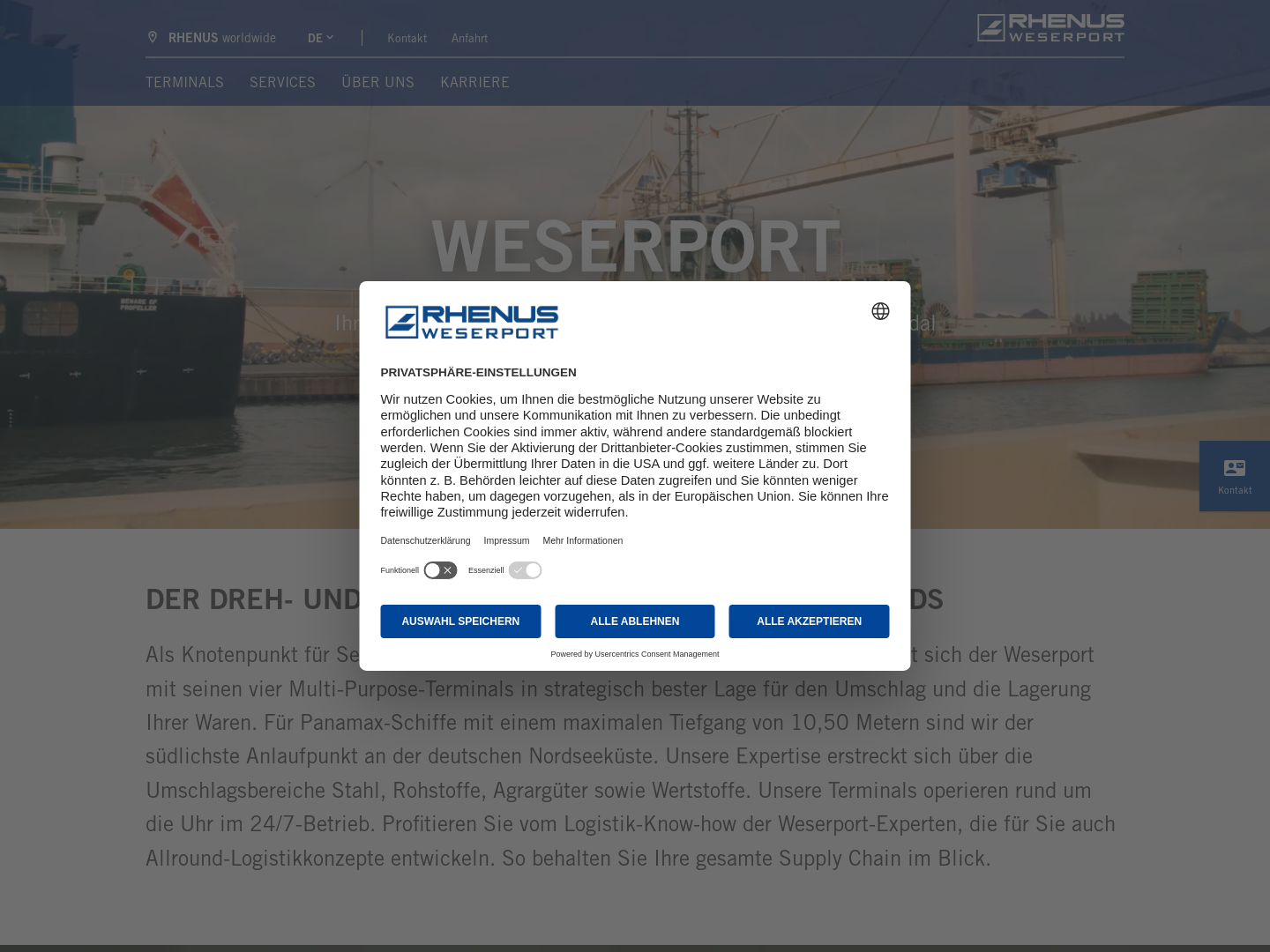 Seehafen Weserport Bremen