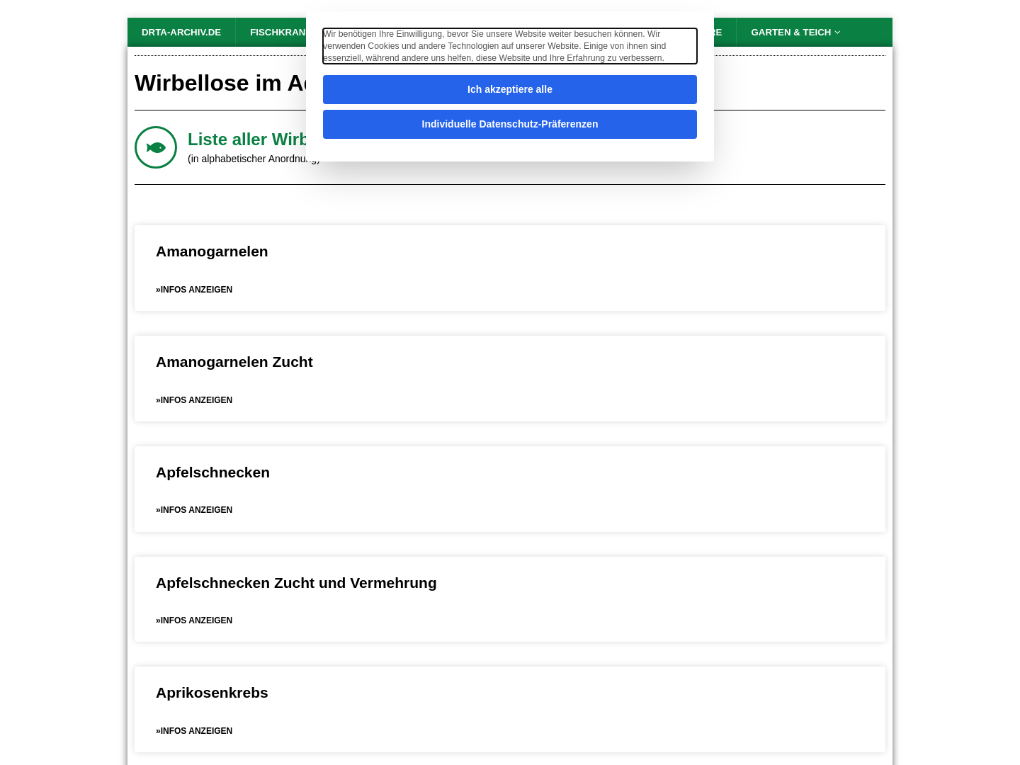 Wirbellosen.de