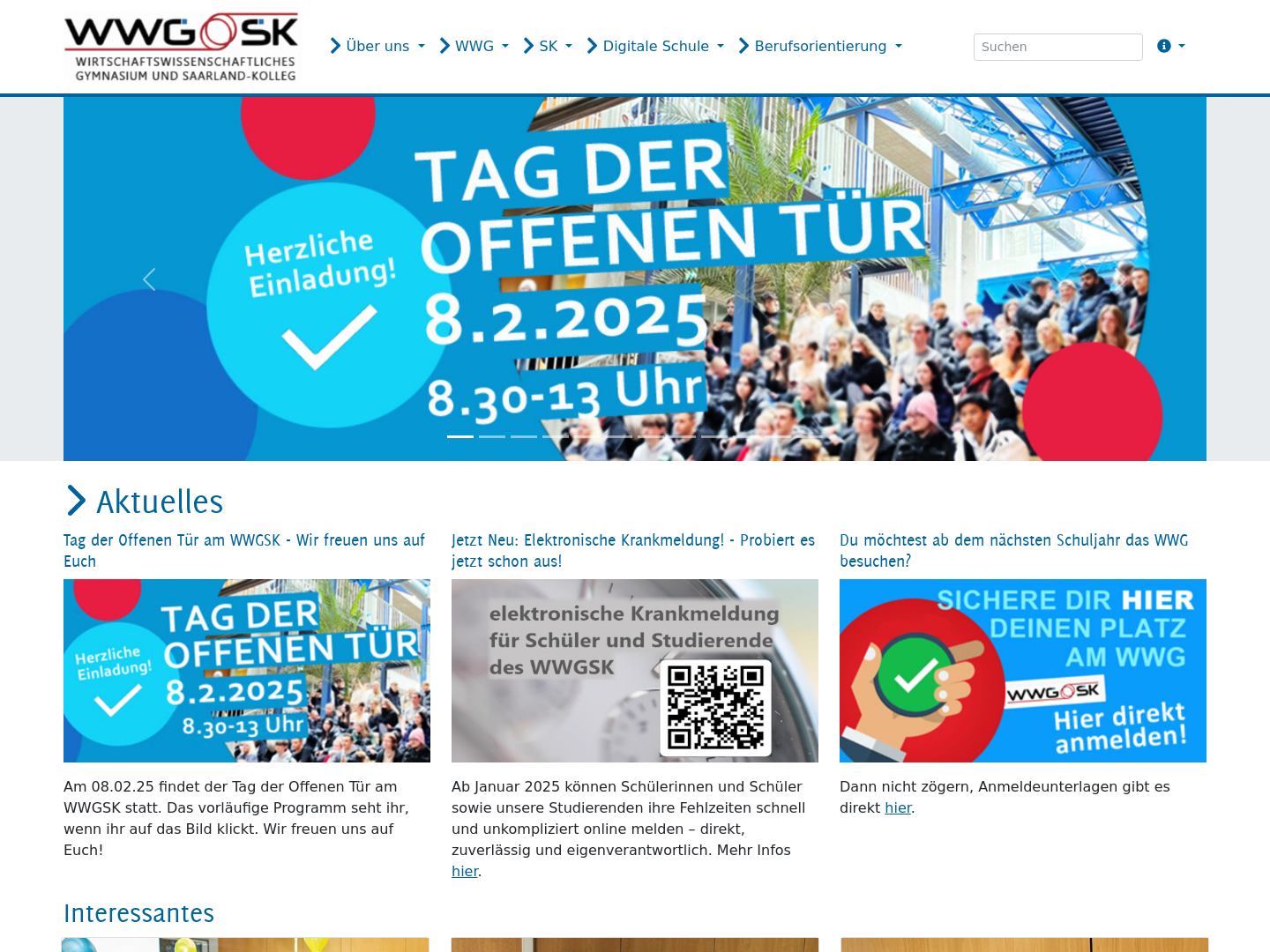 WWG-SG Wirtschaftswissenschaftliches Gymnasium und Saarland-Kolleg Burbach