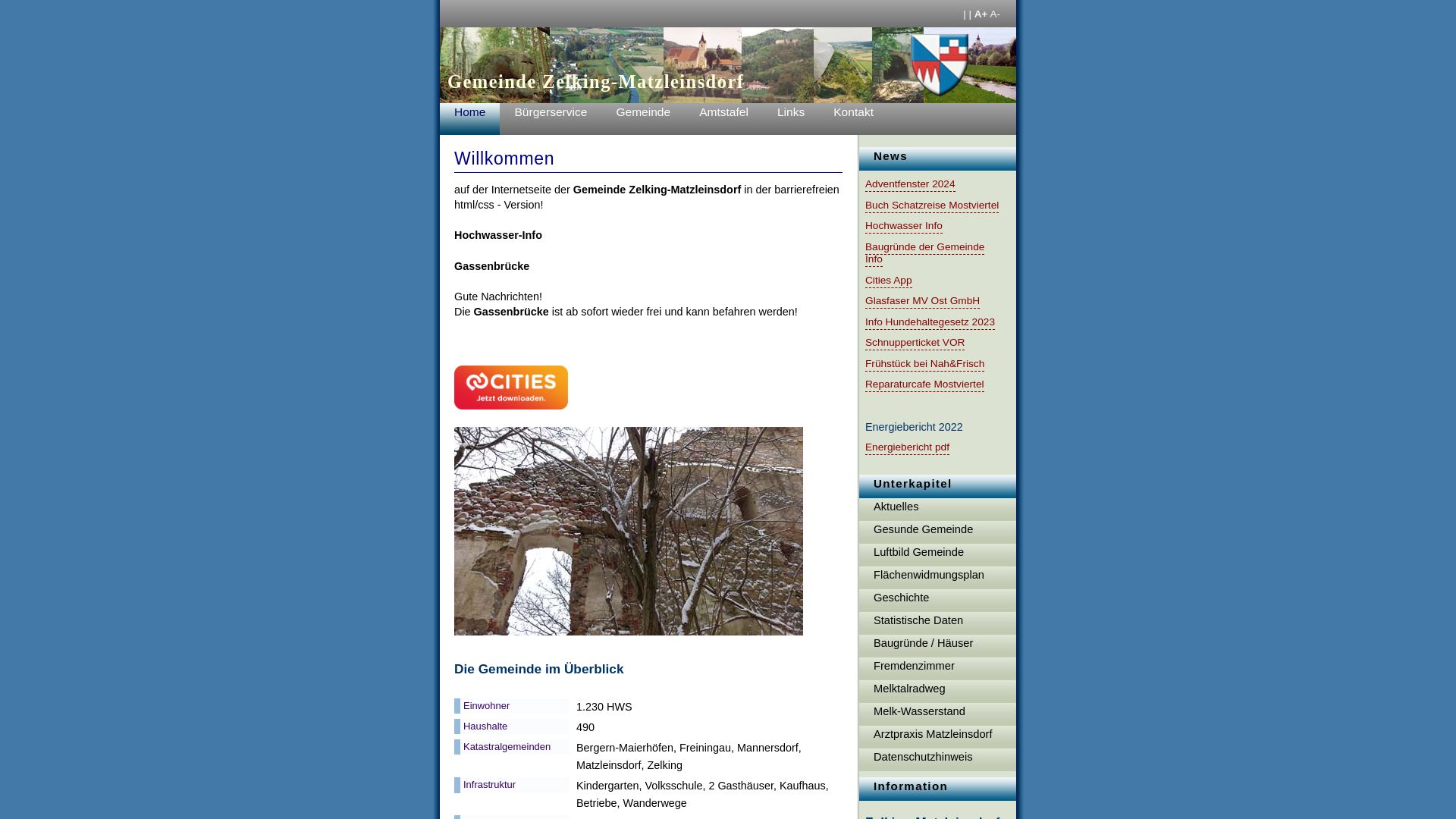 Gemeinde Zelking - Matzleinsdorf