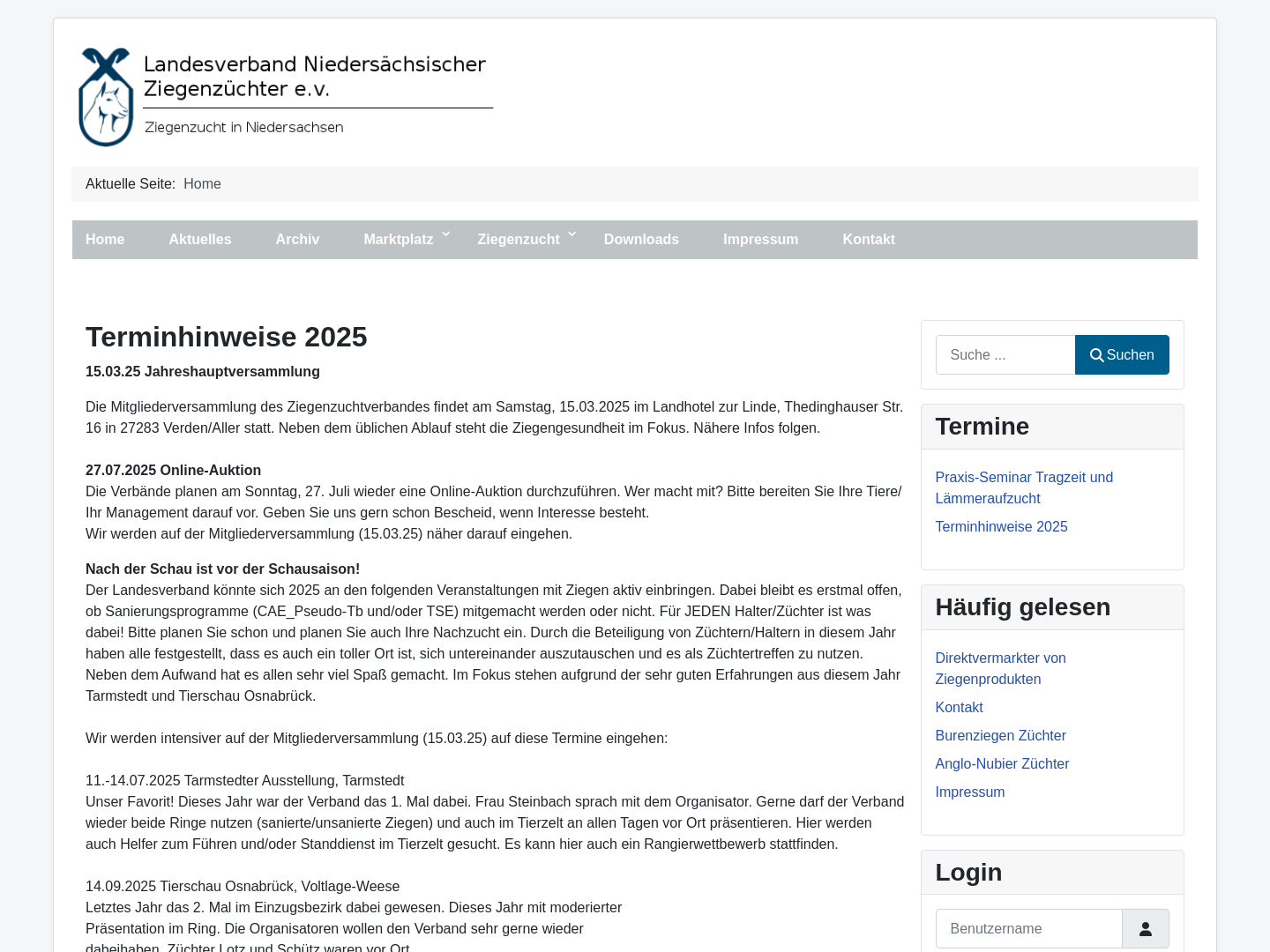 Landesverband Niedersächsischer  Ziegenzüchter e.V.
