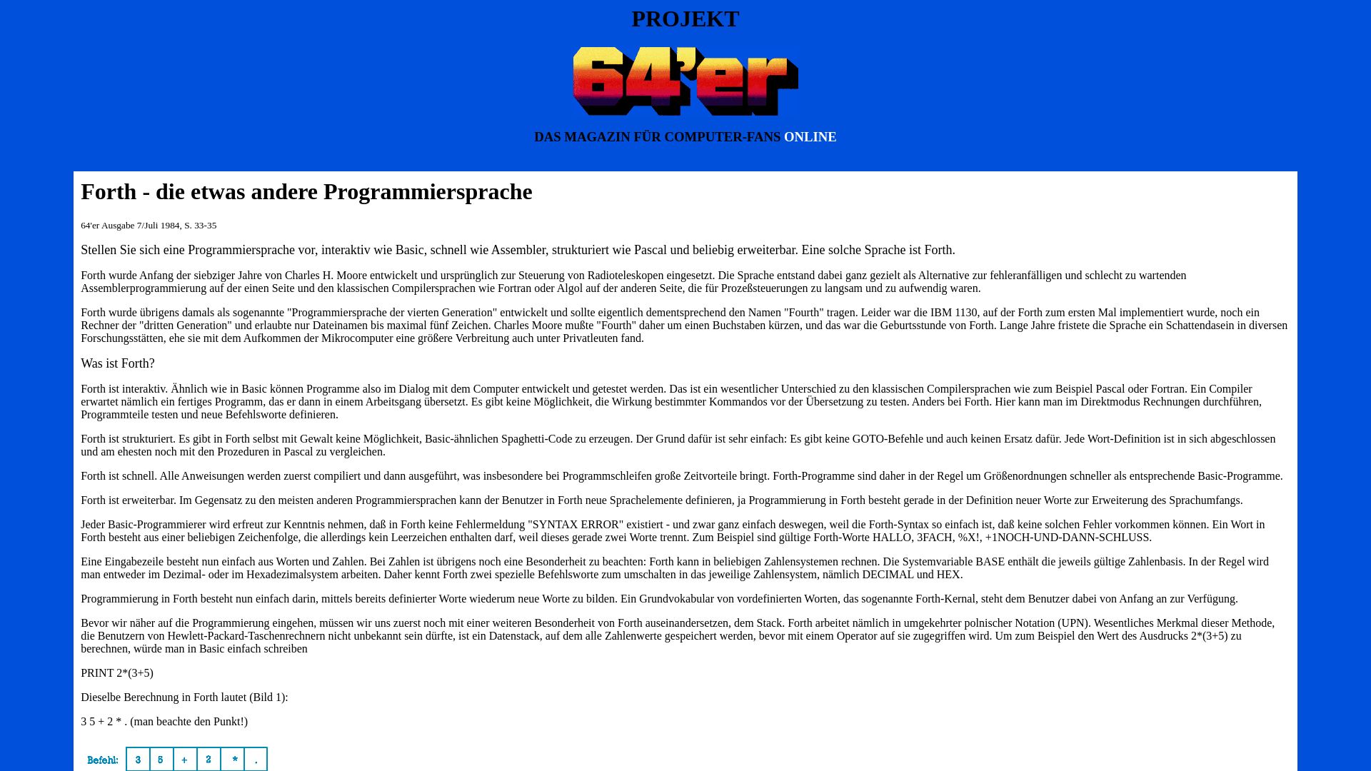 Projekt 64'er Online