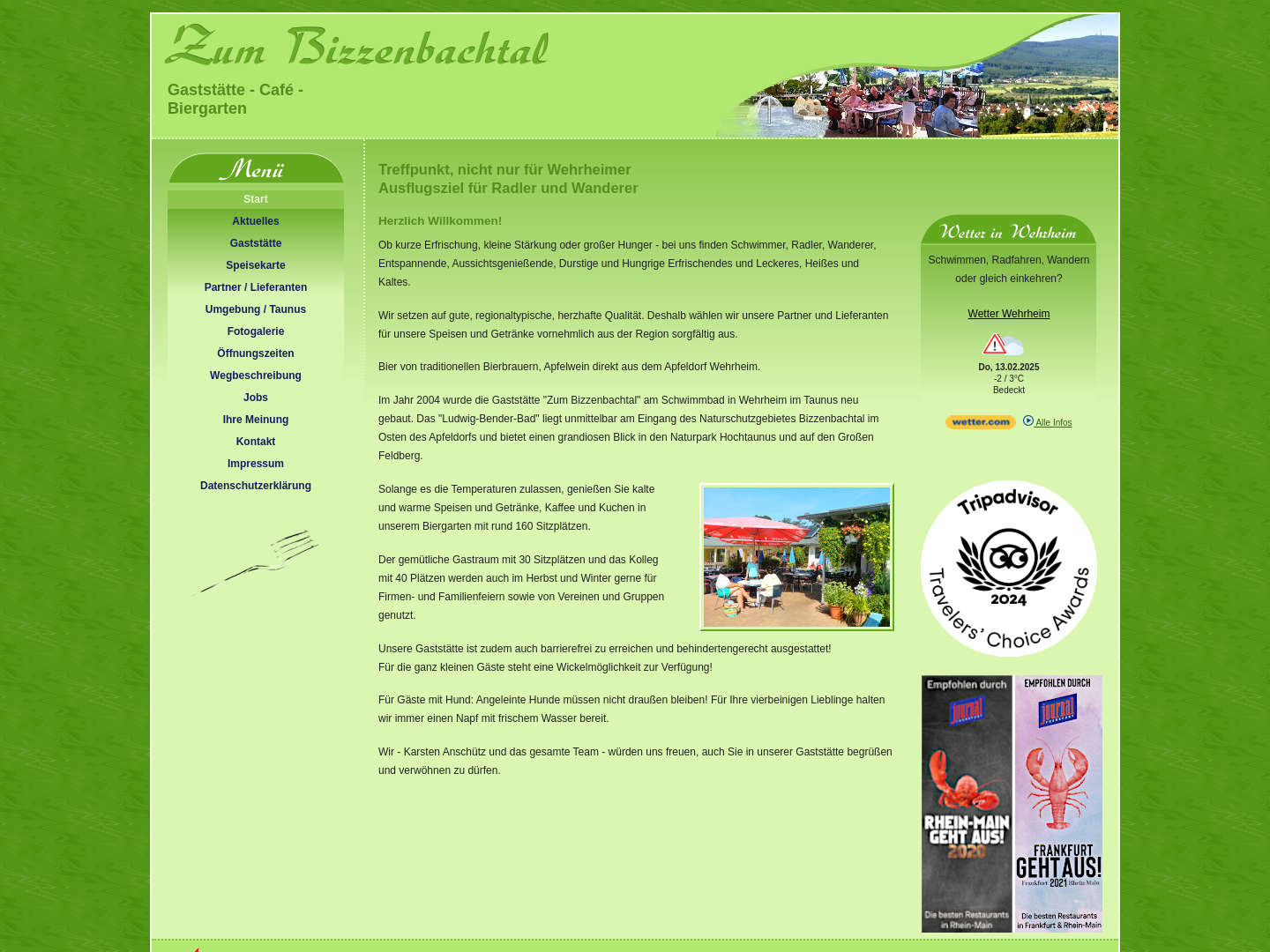 Gaststätte - Cafe - Biergarten - Zum Bizzenbachtal