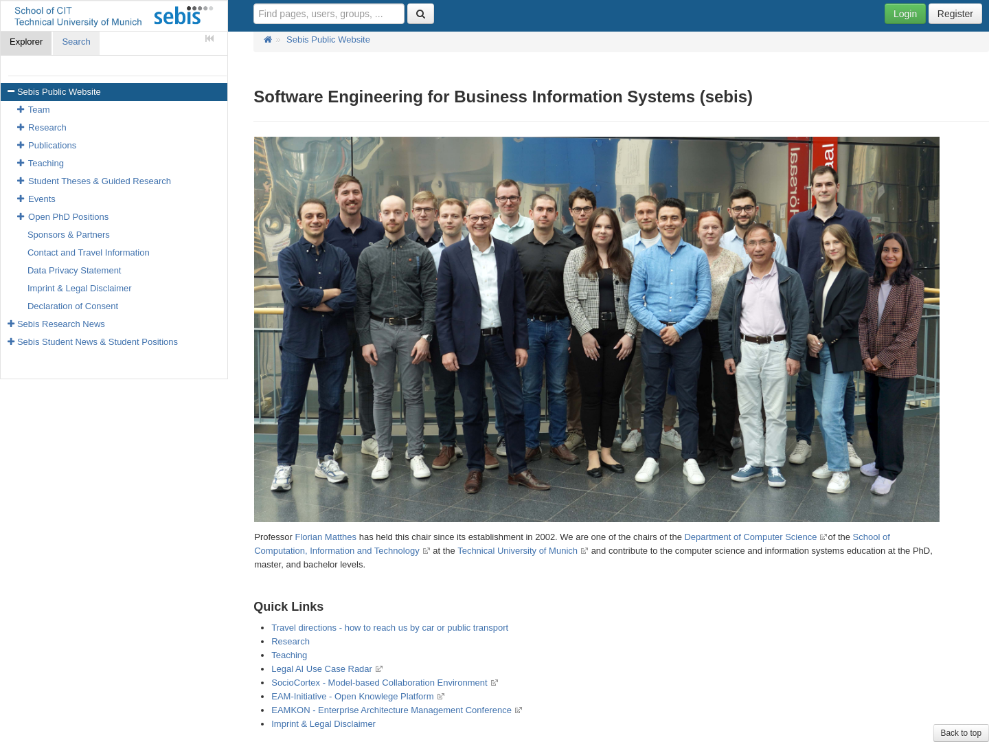 Lehrstuhl Software Engineering für betriebliche Informationssysteme (SEBIS)